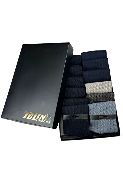 TOLIN 14207 Модель Чоловічий 12-паковий набір кольорових шкарпеток з бамбука