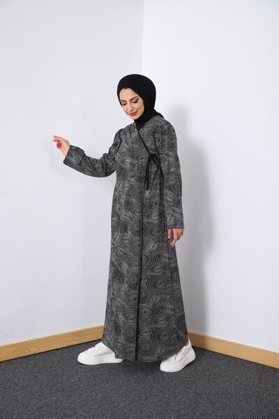 Kutay Collection Yandan Bağlamalı Namaz Elbisesi Şal Desenli