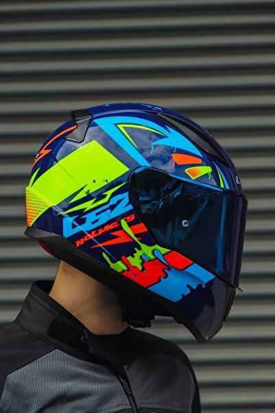 LS2 RAPİD TAGLINE MAVİ-NEON SARI