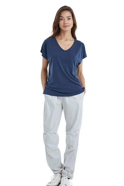 Blackspade Women's V-Neck T-Shirt-60400-Navy Blue