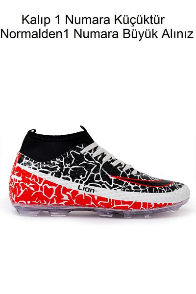 Freemax Freemax.1071 Unisex Ποδοσφαιρικά Μποτάκια - Λευκά Μαύρα, με Κάλτσες