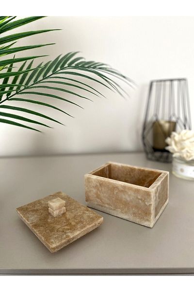 Elysian Marble Decorative Box with Lid Organizer Jewelry