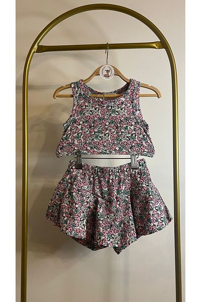 Bambi Kids Crop Shorts and Skirt Set