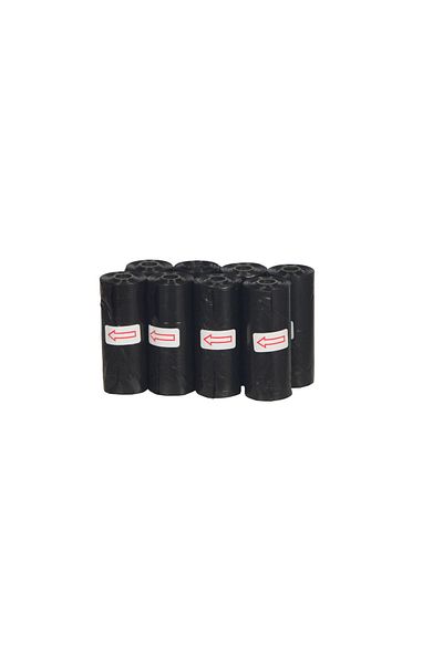 BAMM BAMM Cat Dog Poop Garbage Bag Excrement Bag Black 8 Rolls (120 pieces)