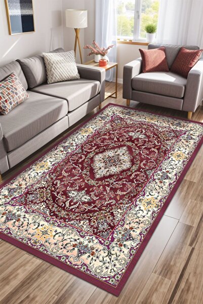 Depoba Jesse Vintage Kadife Yıkanabilir Kaymaz Pamuk Tabanlı Antibakteriyel K...