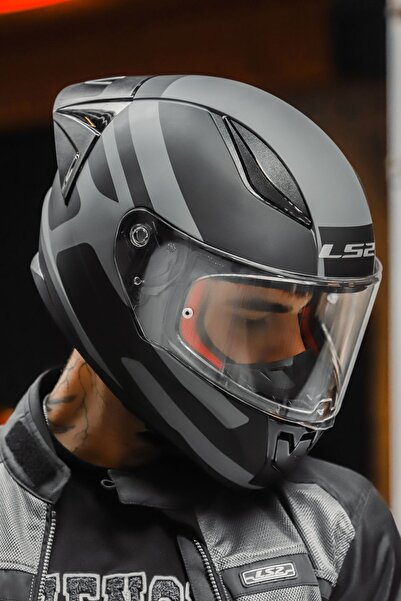 LS2 RAPID RACE SETHDES GRİ-SİYAH KASK