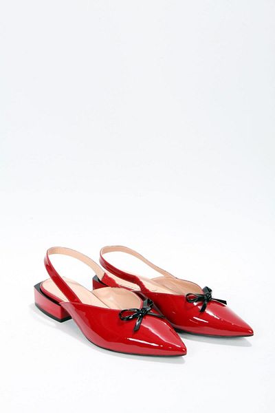 Elisse Shoes Дамски червени лачени обувки с катарама