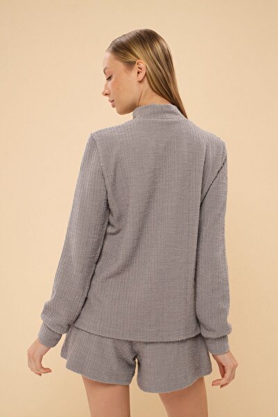 Eda Taşpınar Set pantaloni scurți cu talie elastică Homewear TEKS-00037