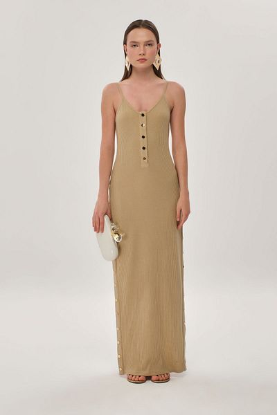 Eda Taşpınar Snap Slit Knitwear Dress no.1 TEKS-00048
