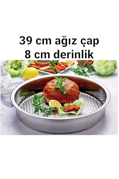 Yıldız çelik derin çiğ köfte leğeni & tepsisi 39 cm