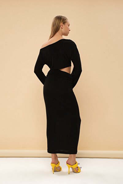 Eda Taşpınar Φόρεμα με λεπτομέρεια με κομμένο από τους ώμους TEKS-00040