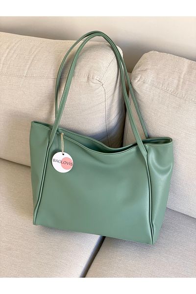 BAGLOVİS Geanta de dama de marime mare cu piele moale