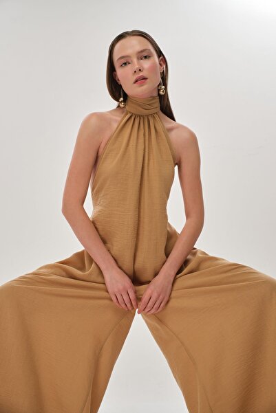 Eda Taşpınar Ολόσωμη φόρμα λινό χαμηλού κοψίματος TEKS-00056