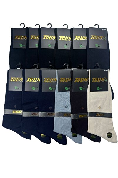 TOLIN 14190 Модель Чоловічий 12-паковий набір кольорових бамбукових шкарпеток