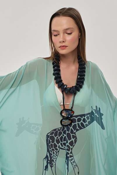 Eda Taşpınar Καφτάν Καμηλοπάρδαλη TEKS-00050