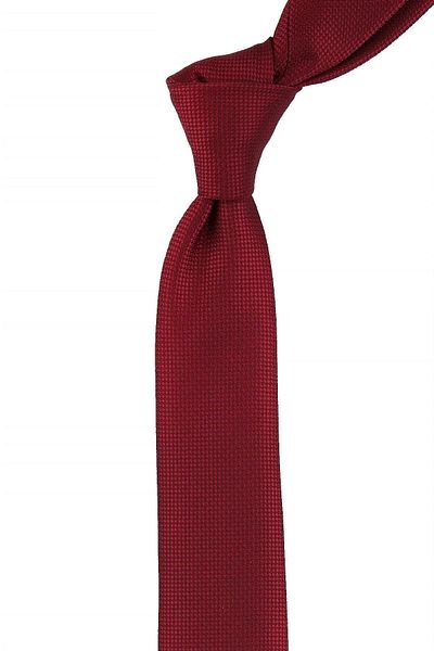 Kravatkolik Claret Red Dot Pattern Very Thin Tie Ust188