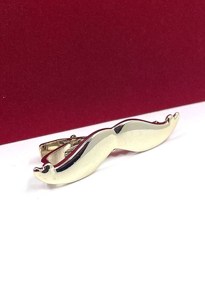 La Pescara Moustache Gold Tie Clip KIY21