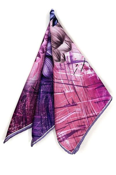 Kravatkolik Purple Flower Pattern Men's Pocket Handkerchief SPS580-79