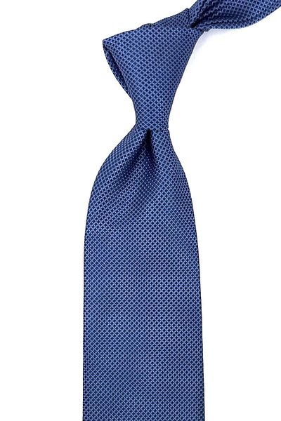 Kravatkolik Classic Tie with Blue Dot Pattern Handkerchief KK12399