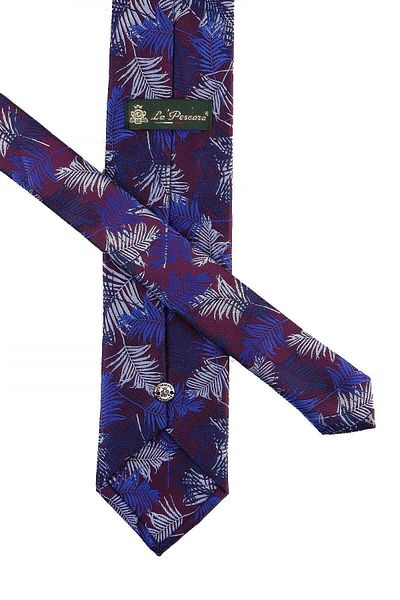 Kravatkolik Classic Tie with Plum Flower Pattern Handkerchief Kk10752
