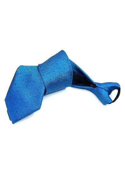 Kravatkolik Blue Sand Pattern Handkerchief Zippered Tie Frmr32
