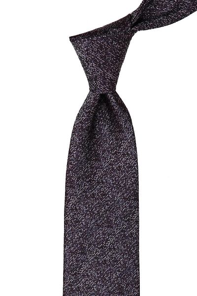 Kravatkolik Classic Tie with Plum Sand Pattern Handkerchief Kk10439