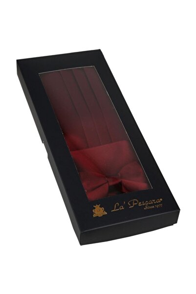 La Pescara Bordo Papyon Kuşak - Damatlık Smokin Kemeri SMK52