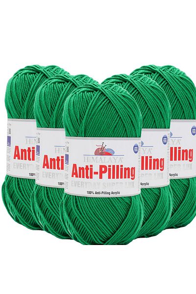 Himalaya 5 Pieces Himalayan Everyday Super Lux Green Knitting Yarn - Anti Pilling - 73416