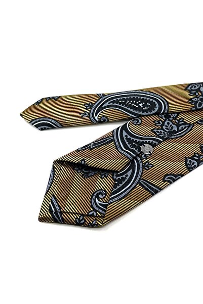 Kravatkolik Жълт шал с мотив Кърпичка Класическа вратовръзка KK12050