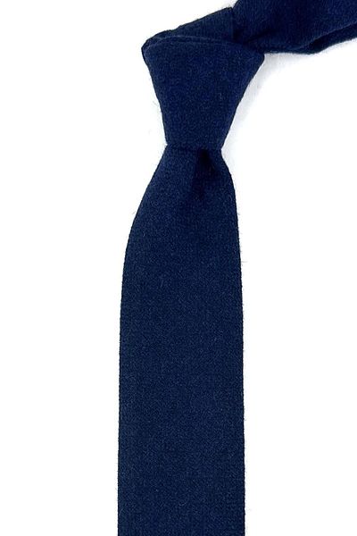 Kravatkolik Navy Blue Wool Slim Tie SK7789