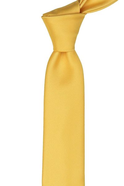 Kravatkolik Dark Yellow Plain Slim Tie Sk4503