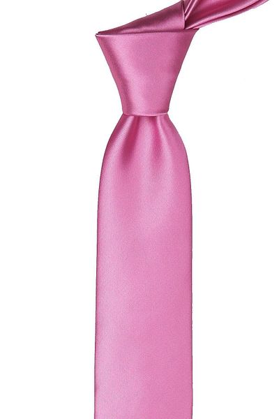 Kravatkolik Valentine Pink Plain Slim Satin Tie Sk4504