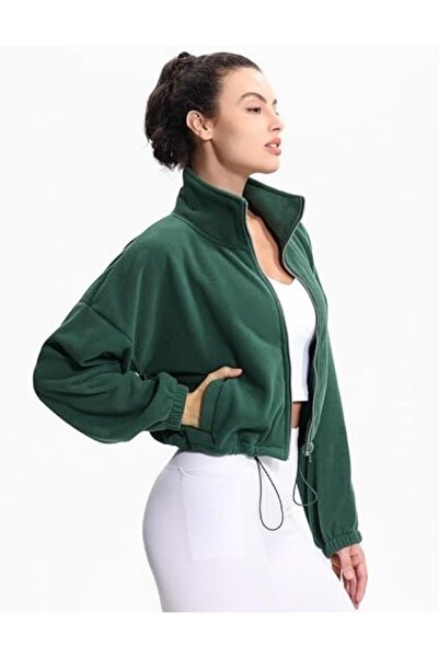 MOONBULL Women's Fleece - Elastic Waist Detailed and Zippered