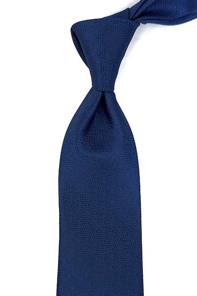 Kravatkolik Classic Necktie with Dark Blue Sand Pattern Handkerchief KK12441
