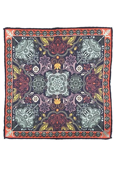 Kravatkolik Multicolored Hand Stitched Italian Wool Pocket Handkerchief WL05