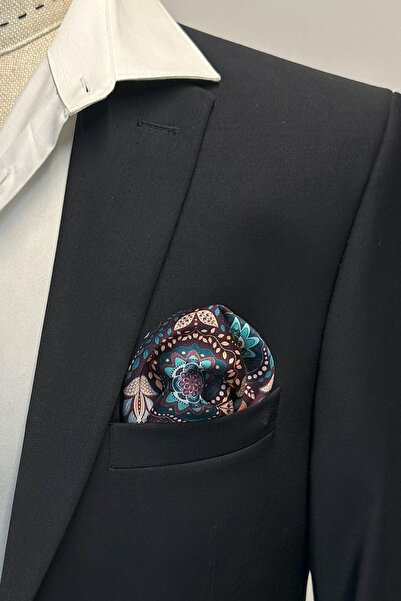 Kravatkolik Plum Motif Pattern Men's Pocket Handkerchief SPS627-106