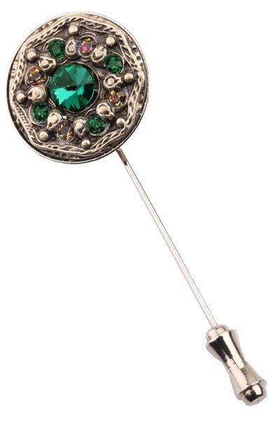 La Pescara Gümüş Renk Eskitme Yeşil - Sarı Taşlı YI158