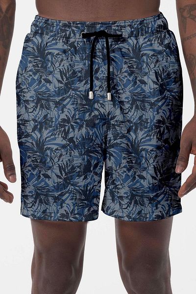 Remsa Mayo Ανδρικό σορτς Dark Navy Blue - Pool and Sea Pattern, Model 027