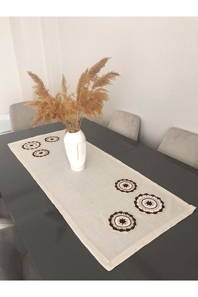 Parla Life Κρεμ Χρώμα Πλεκτό Μοτίβο Runner 40x115 εκ
