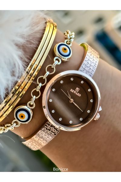 Reward Brand Waterproof, 2 Years Warranty, Rose Color, Steel Strap, Special Lock System, Women's Wristwatch