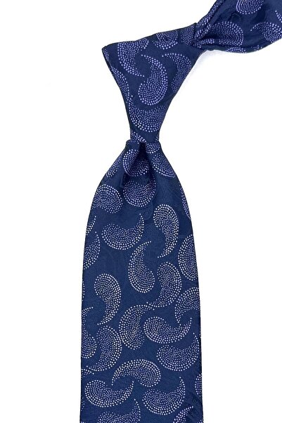 La Pescara Синій шарф з візерунком Класичний краватка KK11853