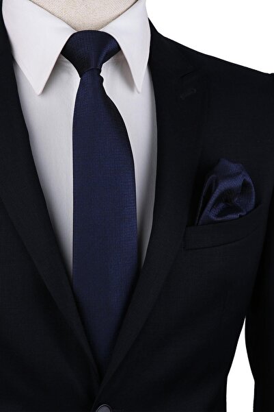 Kravatkolik Синій класичний краватка з візерунком Kk10171