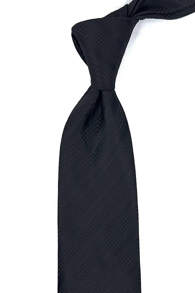 Kravatkolik Classic Necktie with Black Line Pattern Handkerchief KK12314