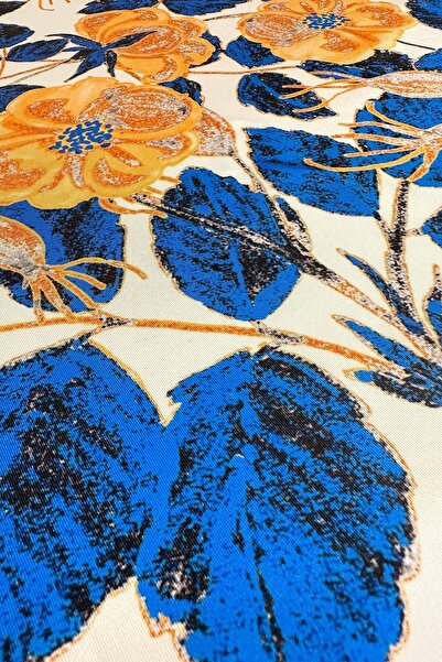 La Pescara Багатоколірний шарф-бандана з мотивом листя 55-55 см KDNF15