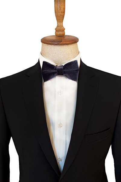 La Pescara Smoked Velvet Bow Tie P494