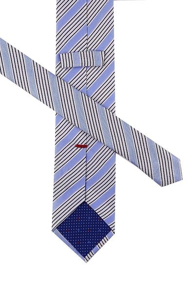 Kravatkolik Men's Style Lilac Line Pattern Italian Silk Tie Ik863
