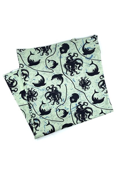 La Pescara Πράσινη μπαντάνα Dolphin & Octopus Bnd45