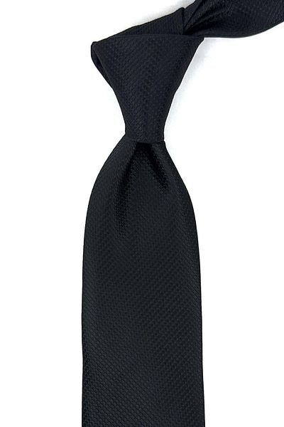 Kravatkolik Classic Necktie with Black Dot Pattern Handkerchief KK11955
