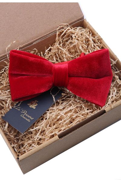 La Pescara Red Velvet Bow Tie P495