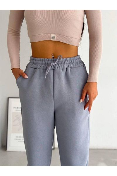 NO 601 Γυναικείο Jogger Sweatpants Nardogrey High Waist Fleece - 3 κλωστές